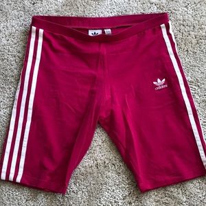 Pink Adidas Biker Shorts